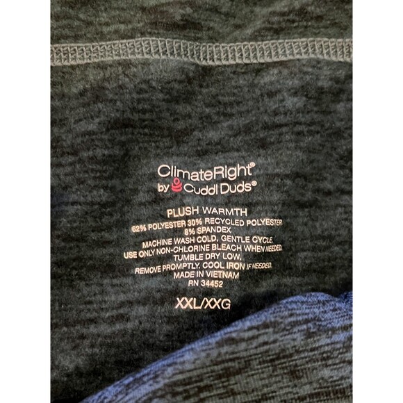 ClimateRight by Cuddl Duds Pants Womens 2XL Blue Thermal Base Layer Leggings - Picture 7 of 10